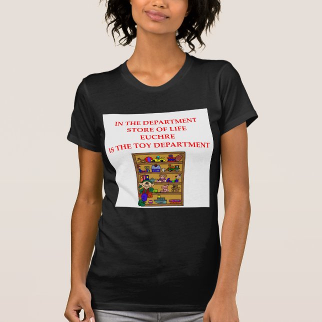 T-shirt T-shhirts de cadeaux de joueur d'EUCHRE (Devant)