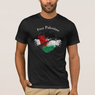T-shirt T-Shir à deux mains libres Palestine