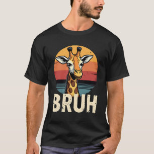 T-shirt T-Shir drôle d'animal girafe visage de mème festif