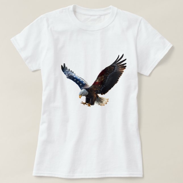 T-shirt T shirt aigle sur fille  (Design devant)