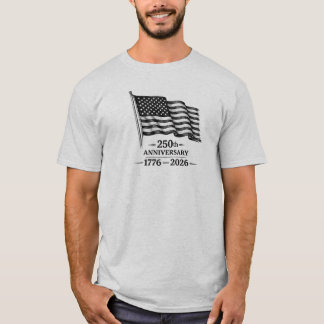T-shirt T Shirt Anniversaire USA Encre Noire de Base sans 
