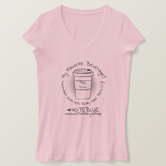 T-shirt T Shirt Anti-Trump Anti-Maga Maga-Tears Libéral (Design devant)
