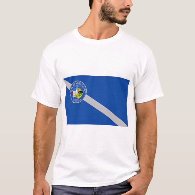 T-shirt T Shirt avec Drapeau de Las Vegas, USA (Devant)