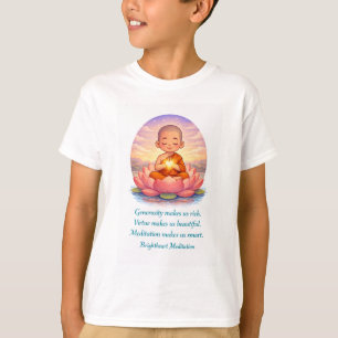 T-shirt T shirt avec enfant moine