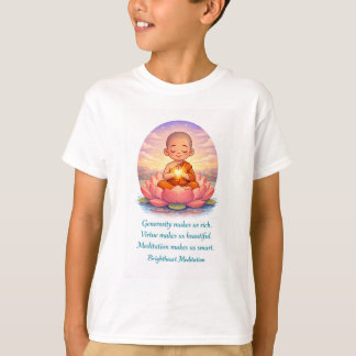 T-shirt T shirt avec enfant moine