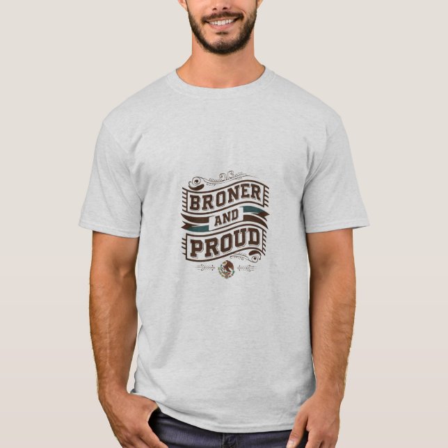 T-shirt "T-shirt bannière Brown et fière de l'aigle mexica (Devant)