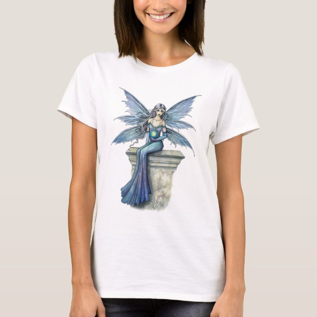 T-shirt T Shirt Bleu Celeste Gothique Fée (Devant)