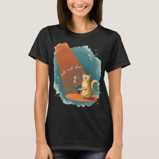T-shirt “T-Shirt Chat Heureux – Riez & Brillez – Dé