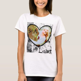 T-shirt T-shirt, Coeur forme photo Insertion