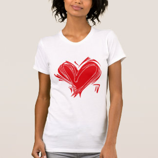 T-shirt "T-shirt Coeur Graffiti - Tee Amour Urbain"