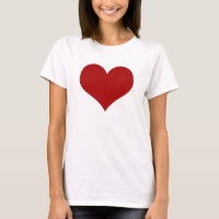 T-shirt, Coeur rouge, Symbole de carte à jouer
