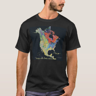 T-shirt T-shirt/continent nord-américain