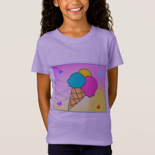 T-Shirt "T-shirt crème glacée cône" (Devant)