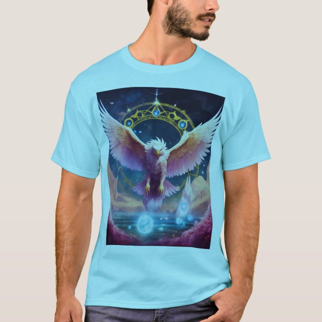 T-shirt "T-shirt d'aigle audacieux et artistique - Concept (Devant)