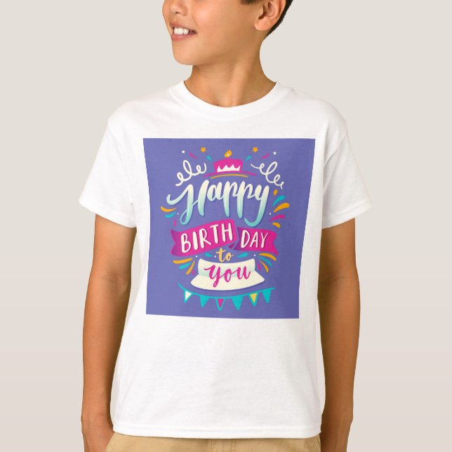 T-shirt "T-shirt de joyeux anniversaire pour enfants – Cél (Devant)