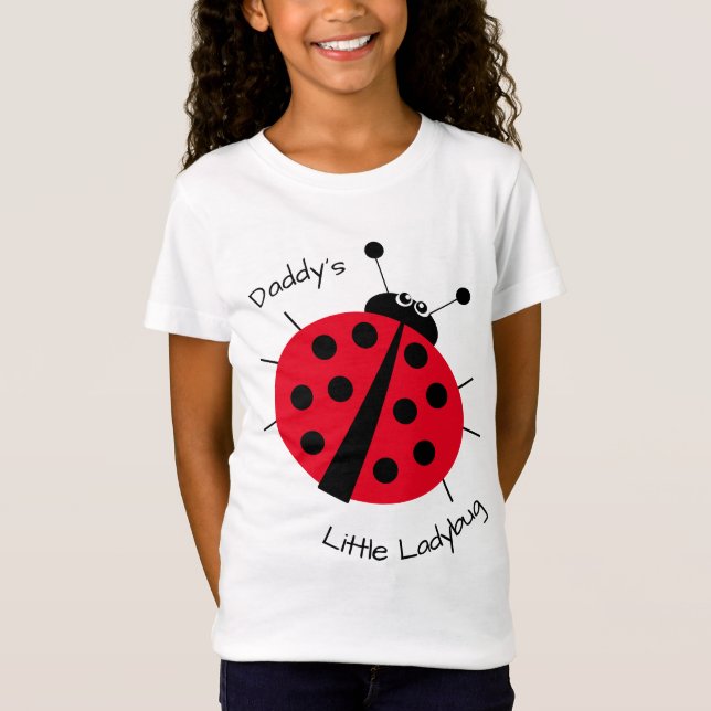 T-shirt T-shirt de la petite fille Ladybug de papa (Devant)