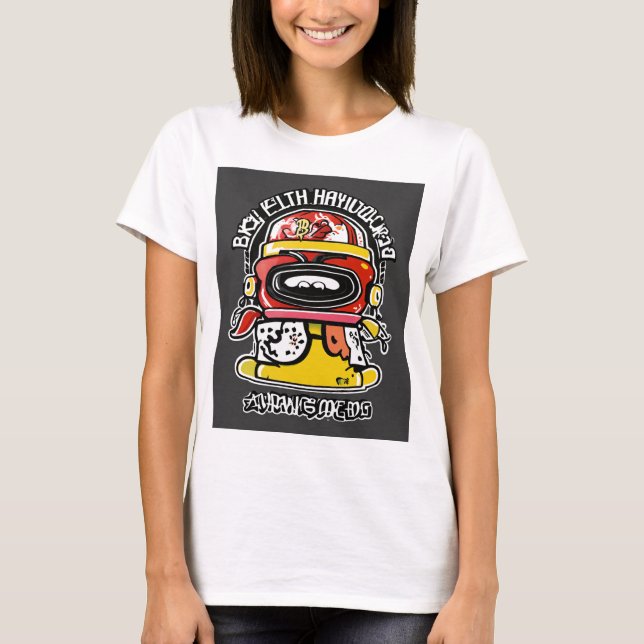T-shirt "T-shirt design de dessin animé dynamique - Ajoute (Devant)