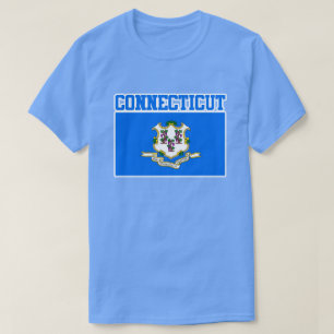 T-shirt T-Shirt, drapeau de l'État du Connecticut