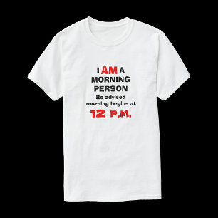 T-shirt T Shirt drôle pour hommes Pas du matin
