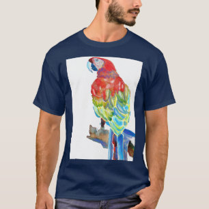 T-shirt T Shirt en aquarelle représentant un perroquet Mac