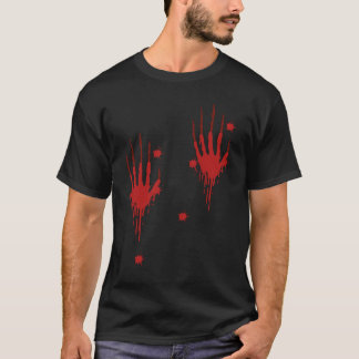 T-shirt "T-Shirt Halloween mains sanglantes - Spla sanguin