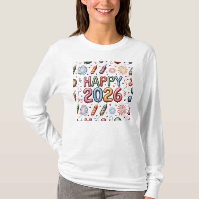 T-shirt T-Shirt-Happy New Year 2026 Matching Family (Devant)