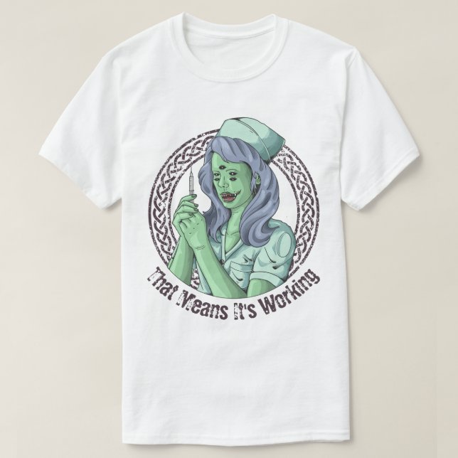 T-shirt T-Shirt, infirmière zombie (Design devant)