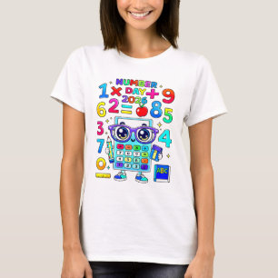 T-shirt T Shirt Jour Numérique 2026 Calculatrice Mignonne