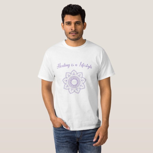 T-shirt T-shirt, la guérison est un mode de vie (Devant entier)