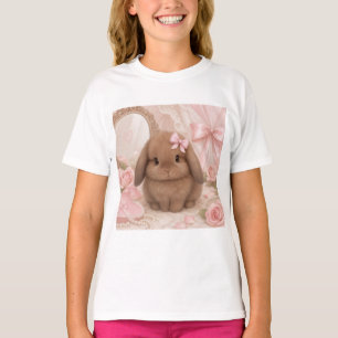 T-shirt t shirt lapin coquette noeud rose