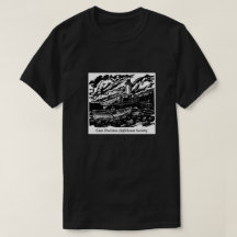 T-Shirt, logo de bloc de bois pour hommes - noir