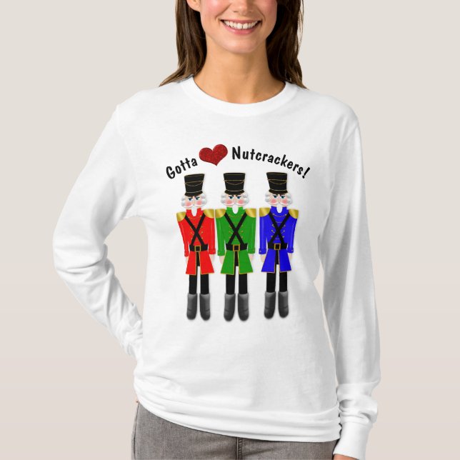 T-shirt T-Shirt, Longue Manche, Casse-Noix Amoureuse, (Devant)