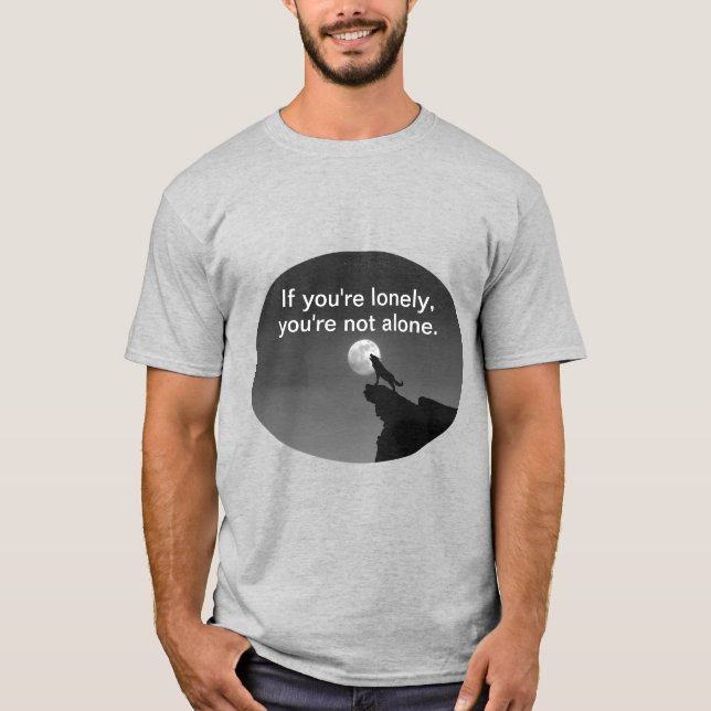 T-shirt T-Shirt, loup solitaire (Devant)