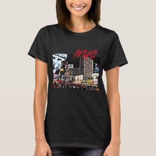 T-shirt T shirt Lumières de la ville de NYC pour femmes