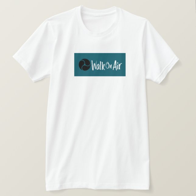 T-shirt T-shirt. Marcher en avion (Design devant)