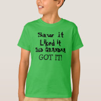 T Shirt Mignon Vert Gâté Par Mamie