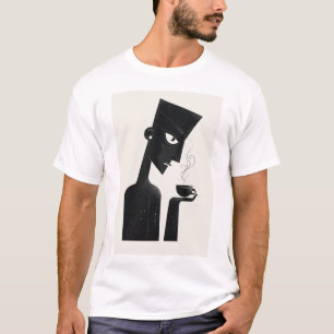 T-shirt "T-shirt minimaliste de l'Abstrait amateur de café
