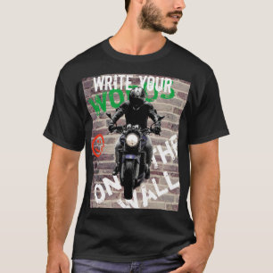 T-shirt T Shirt Moto Mur de Briques Personnalisé Graffiti