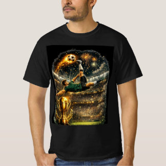 T-shirt t shirt noir de football et design de joueur