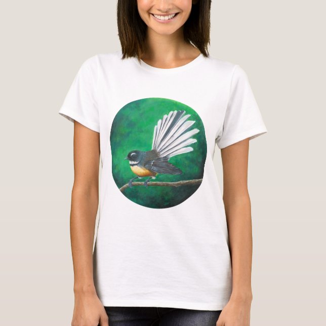 T-shirt T-Shirt, oiseau de la Nouvelle-Zélande (piwakawaka (Devant)
