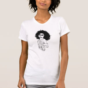 T-shirt T-Shirt, photo Afro de la femme