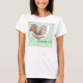T-shirt T-Shirt, Photo Insérée en Forme de Cœur