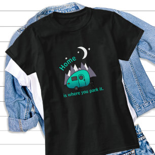 T-shirt T-Shirt, remorque Turquoise de camping-car Blue Te