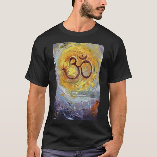 T-shirt "T-Shirt Spirituel Moderne Om Design" (Devant)