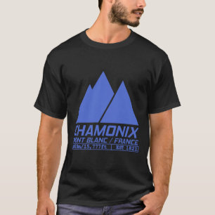 T-shirt T Shirt Station de Ski Chamonix Ski Mont Blanc Fra