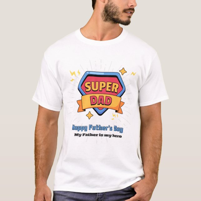 T-shirt "T-shirt Super Papa - cadeau de Fête des pères par (Devant)