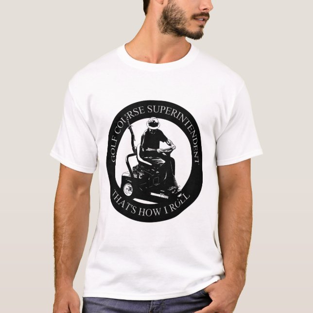T-shirt T-Shirt, surintendant du terrain de golf (Devant)