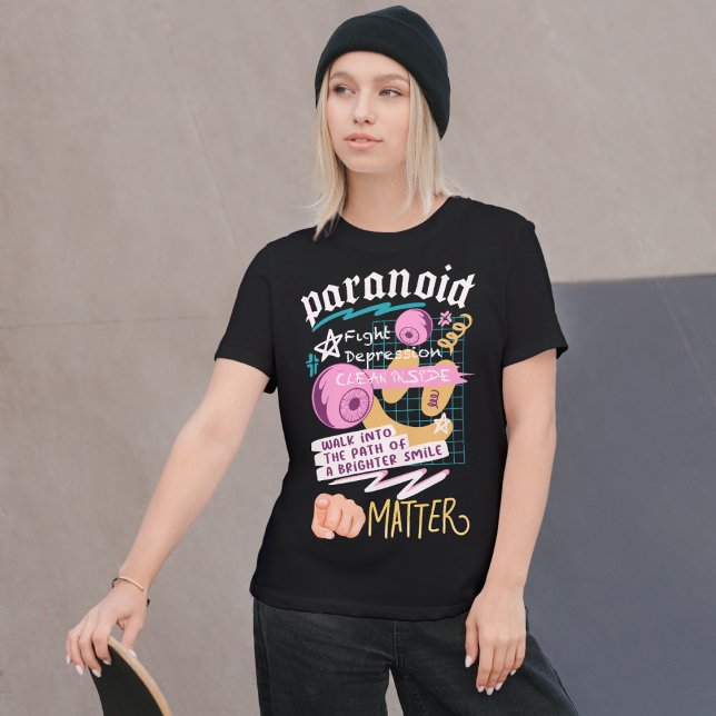 T-shirt T-shirt T-shirt Lutte contre la dépression (Créateur téléchargé)