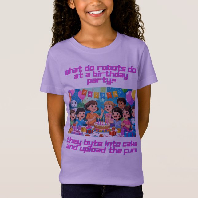 T-shirt T-shirt T-shirt Robot T-shirt Girls (Devant)