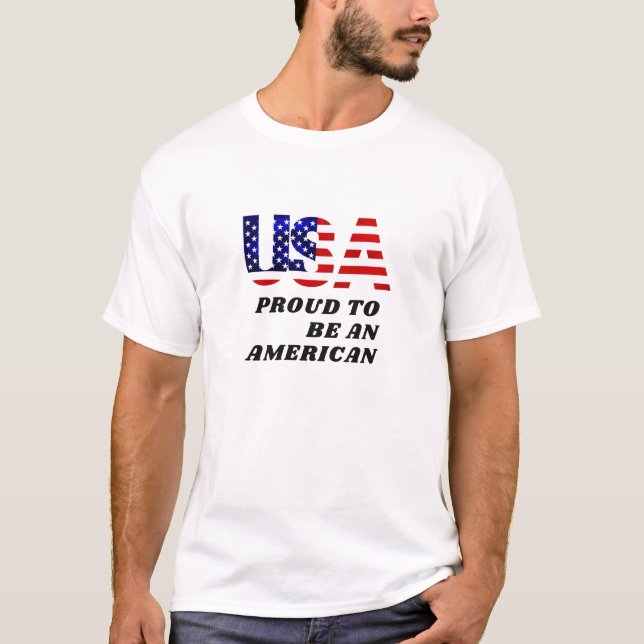 T-shirt T shirt USA (Devant)